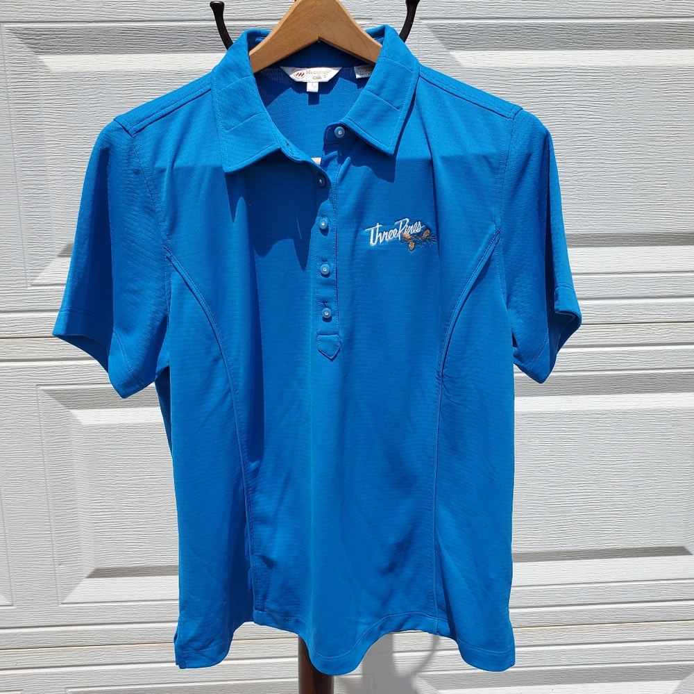 Monterey Club Blue Polo‎ Golf Shirt Women's Large